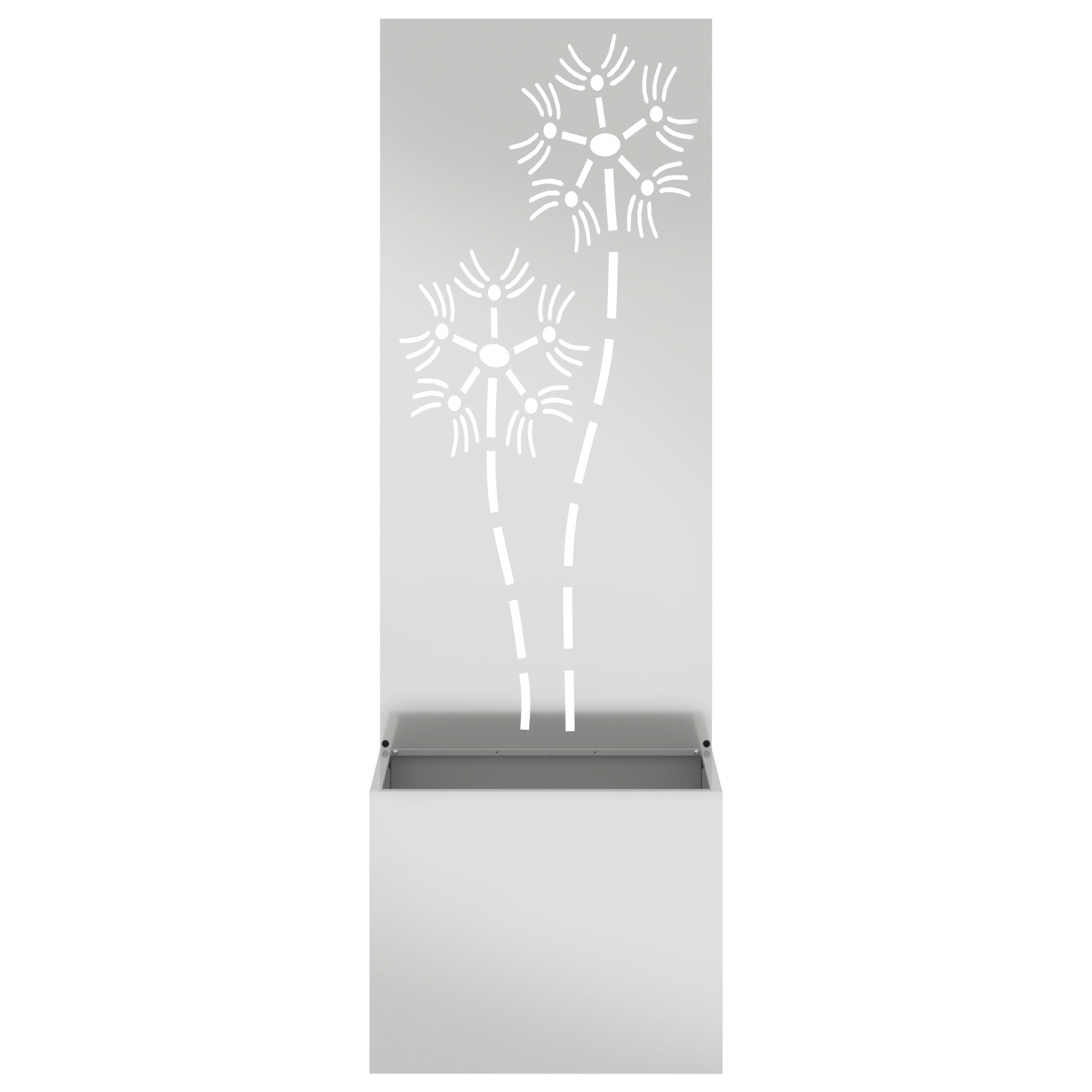 Ghiveci de Gradina cu Panou Decorativ Argintiu 50 x 140 cm — imaginea 2