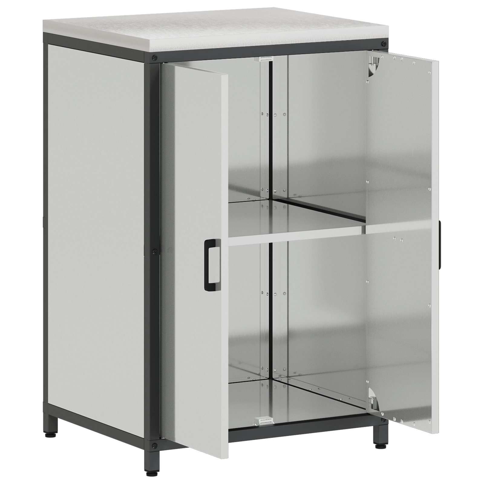 Dulap de depozitare pentru bucatarie Argintiu 60 x 50 x 92 cm — imaginea 5