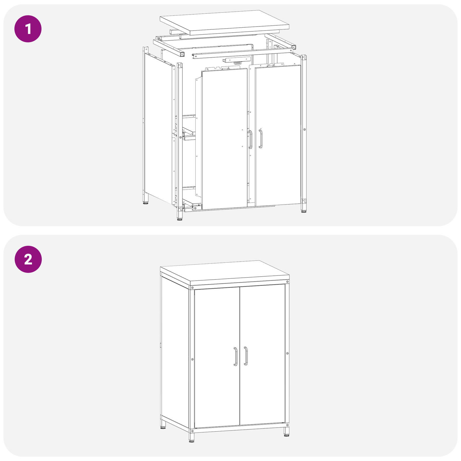 Dulap de depozitare pentru bucatarie Argintiu 60 x 50 x 92 cm — imaginea 13