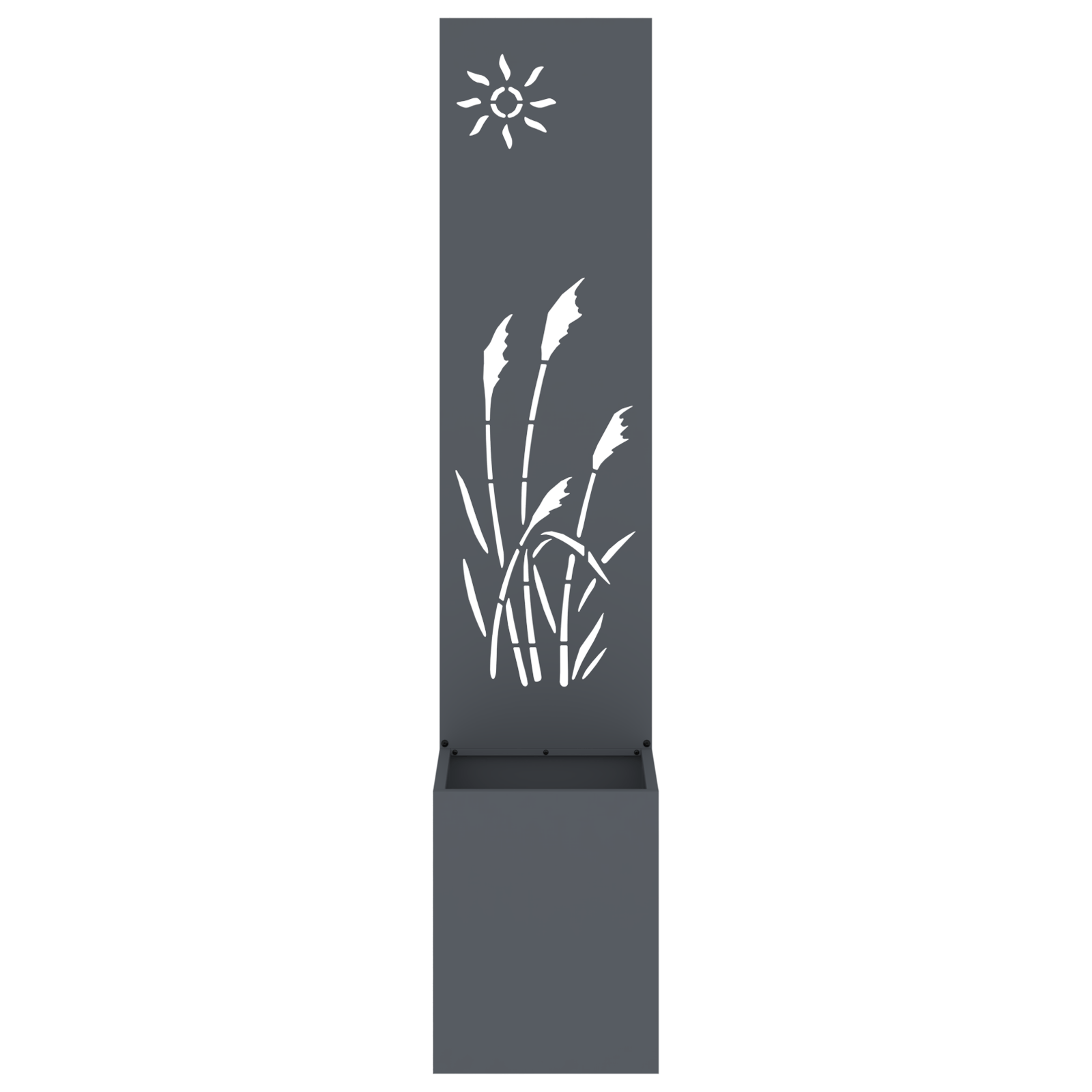 Ghiveci de Gradina cu Panou Decorativ Antracit 32 x 140 cm — imaginea 5