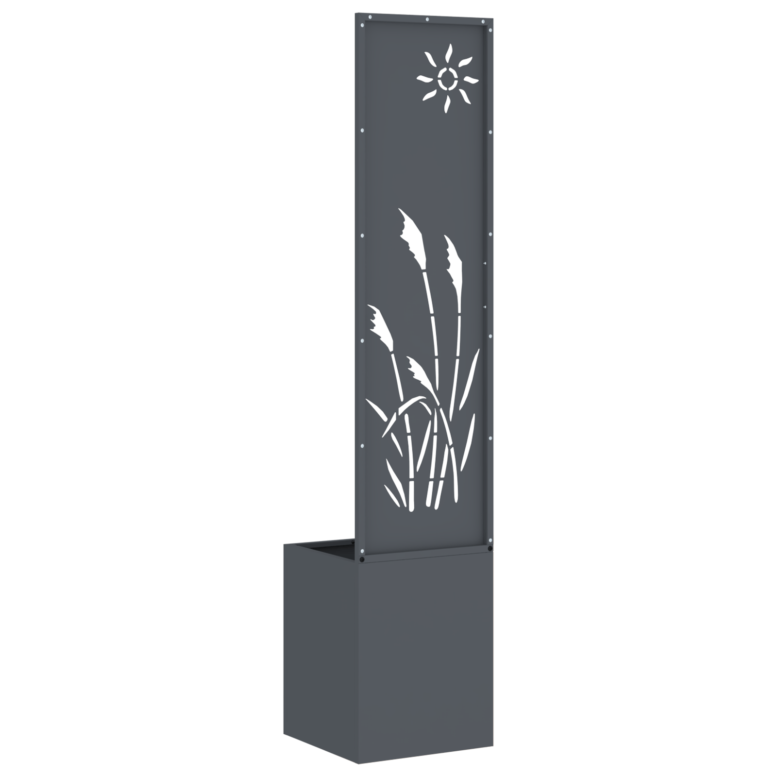 Ghiveci de Gradina cu Panou Decorativ Antracit 32 x 140 cm — imaginea 7