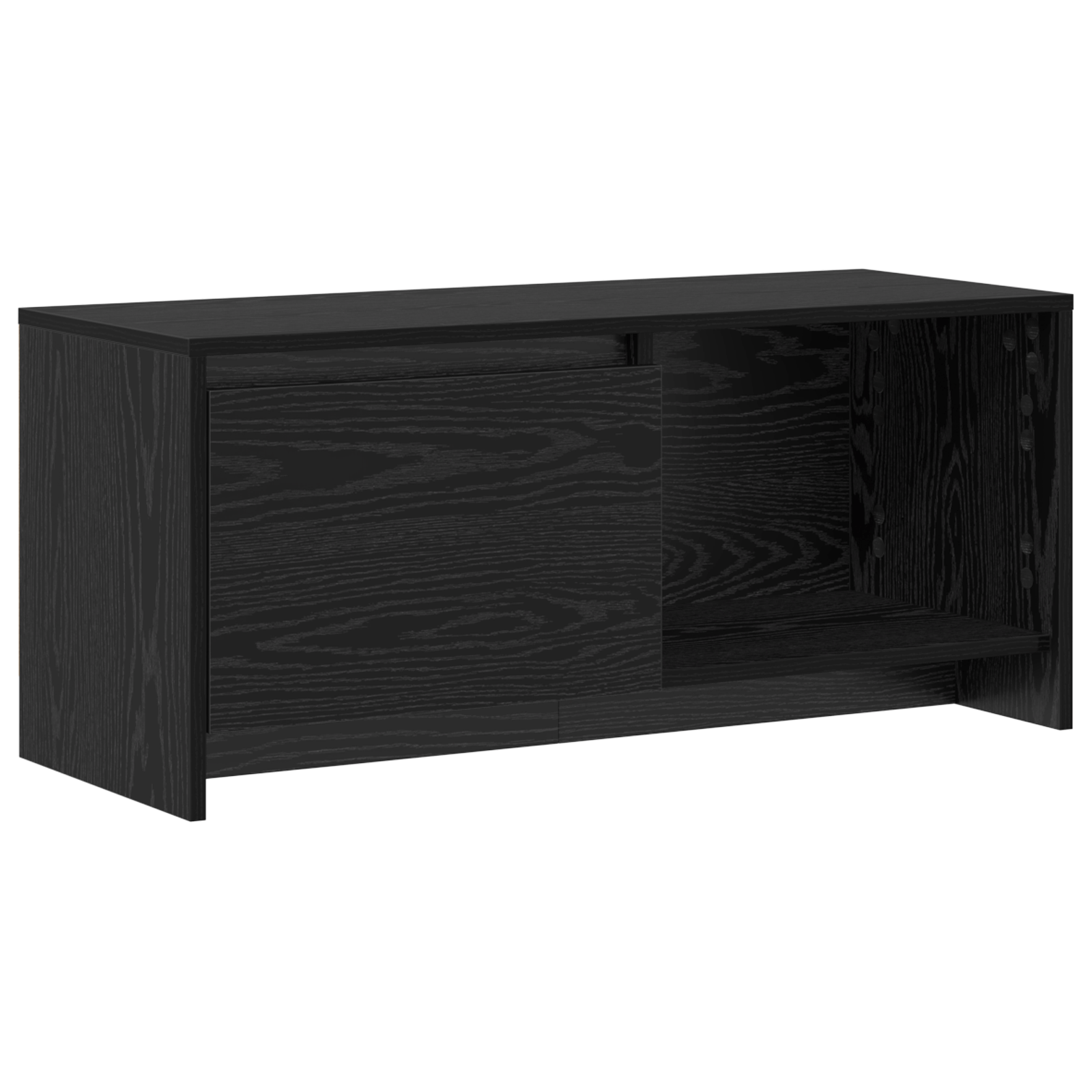 Support TV Stejar negru Lemn compozit — imaginea 2