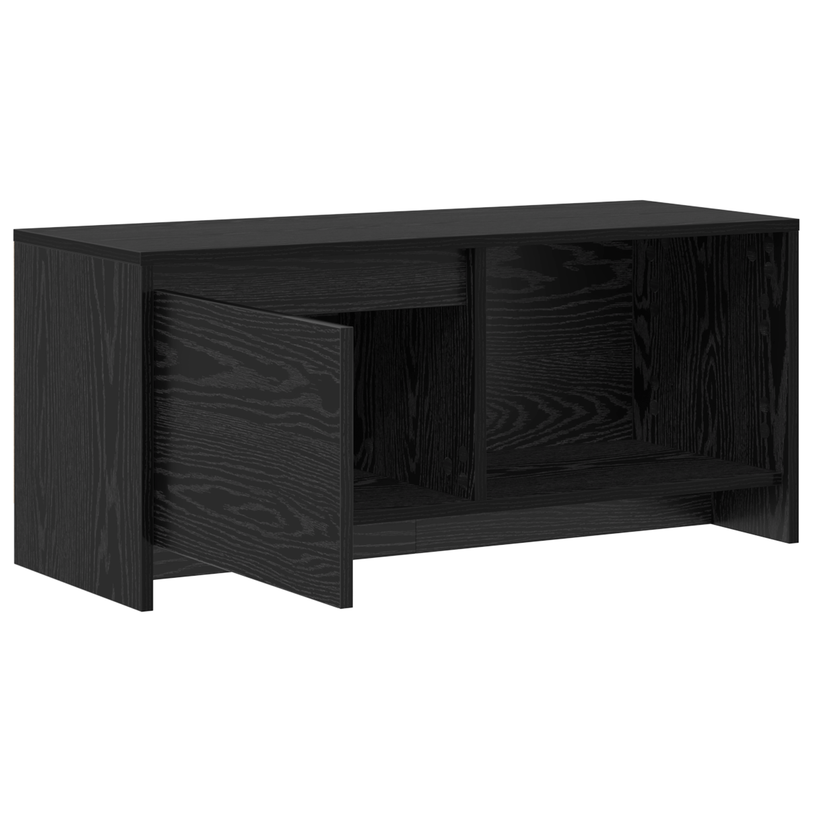 Support TV Stejar negru Lemn compozit — imaginea 5