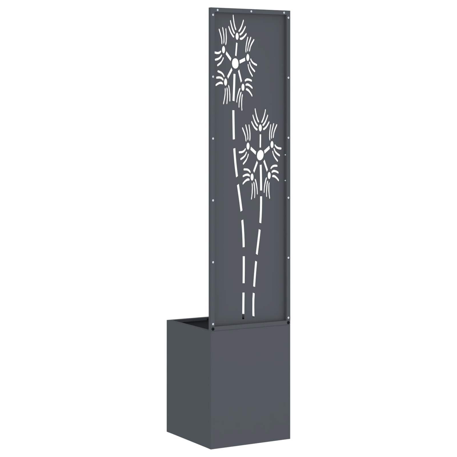Ghiveci de Gradina cu Panou Decorativ Antracit 32 x 140 cm — imaginea 7