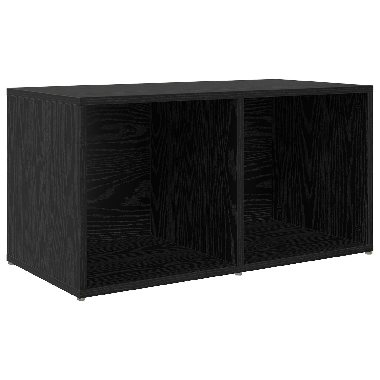 Cabinet TV cu depozitare Stejar negru Lemn compozit — imaginea 2