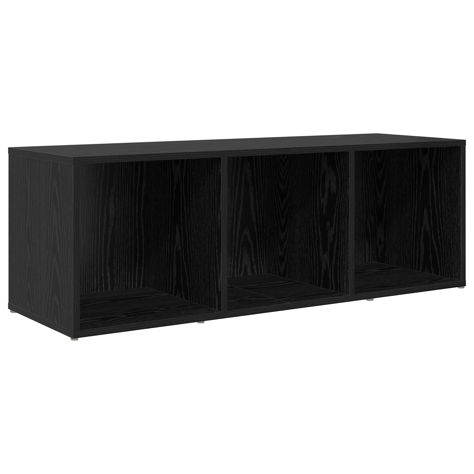 Cabinet TV cu depozitare Stejar negru Lemn compozit — imaginea 2