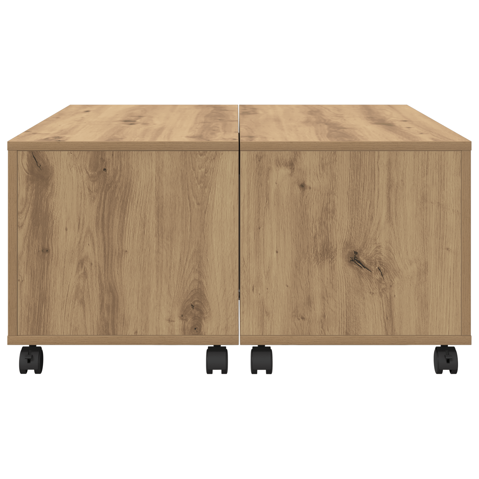 Masa de cafea stejar artizanal 75 x 75 x 38 cm Lemn compozit — imaginea 7
