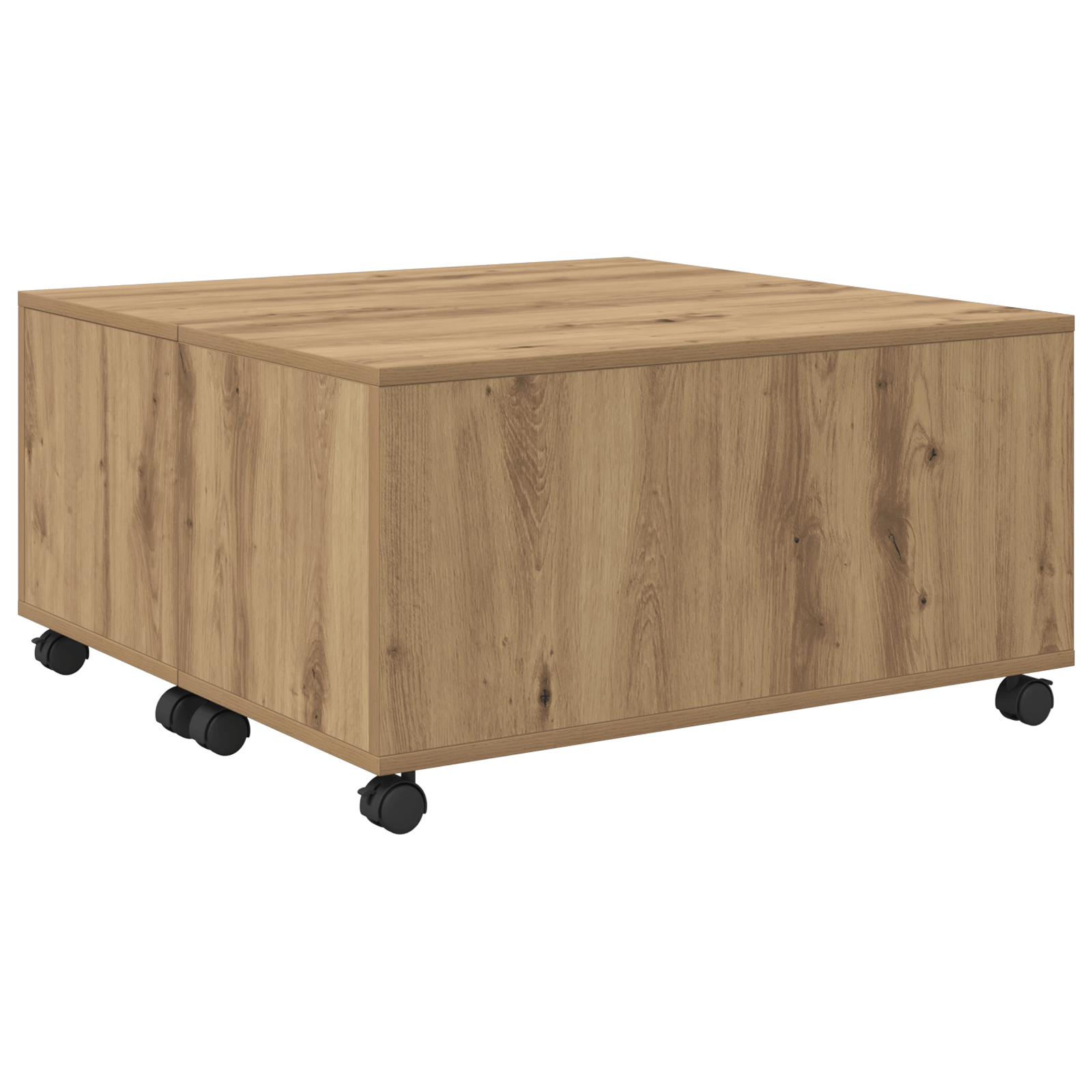 Masa de cafea stejar artizanal 75 x 75 x 38 cm Lemn compozit — imaginea 8