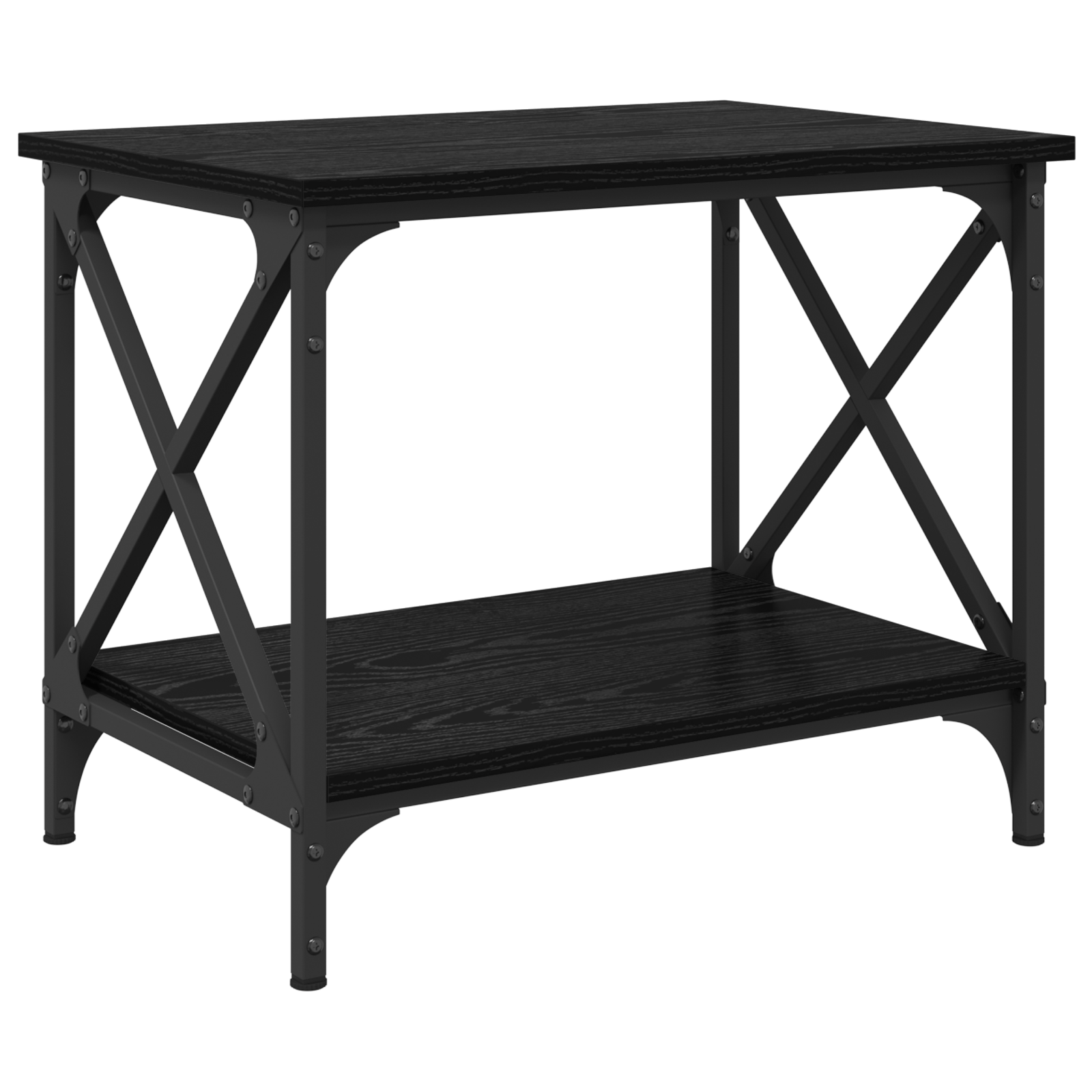 Masa laterala Stejar negru 55 x 38 x 45 cm Lemn compozit — imaginea 2