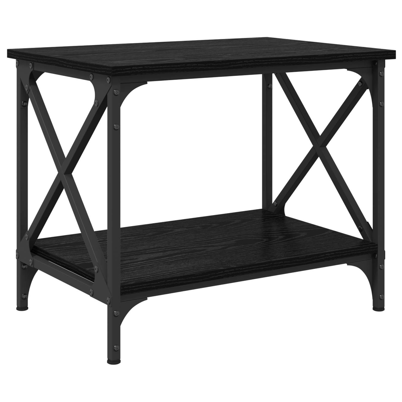 Masa laterala Stejar negru 55 x 38 x 45 cm Lemn compozit — imaginea 7