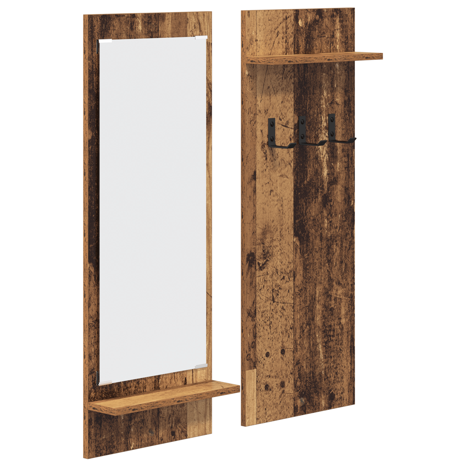 Racator de paltoane montat pe perete Lemn vechi 70 x 10 x 90 cm — imaginea 2