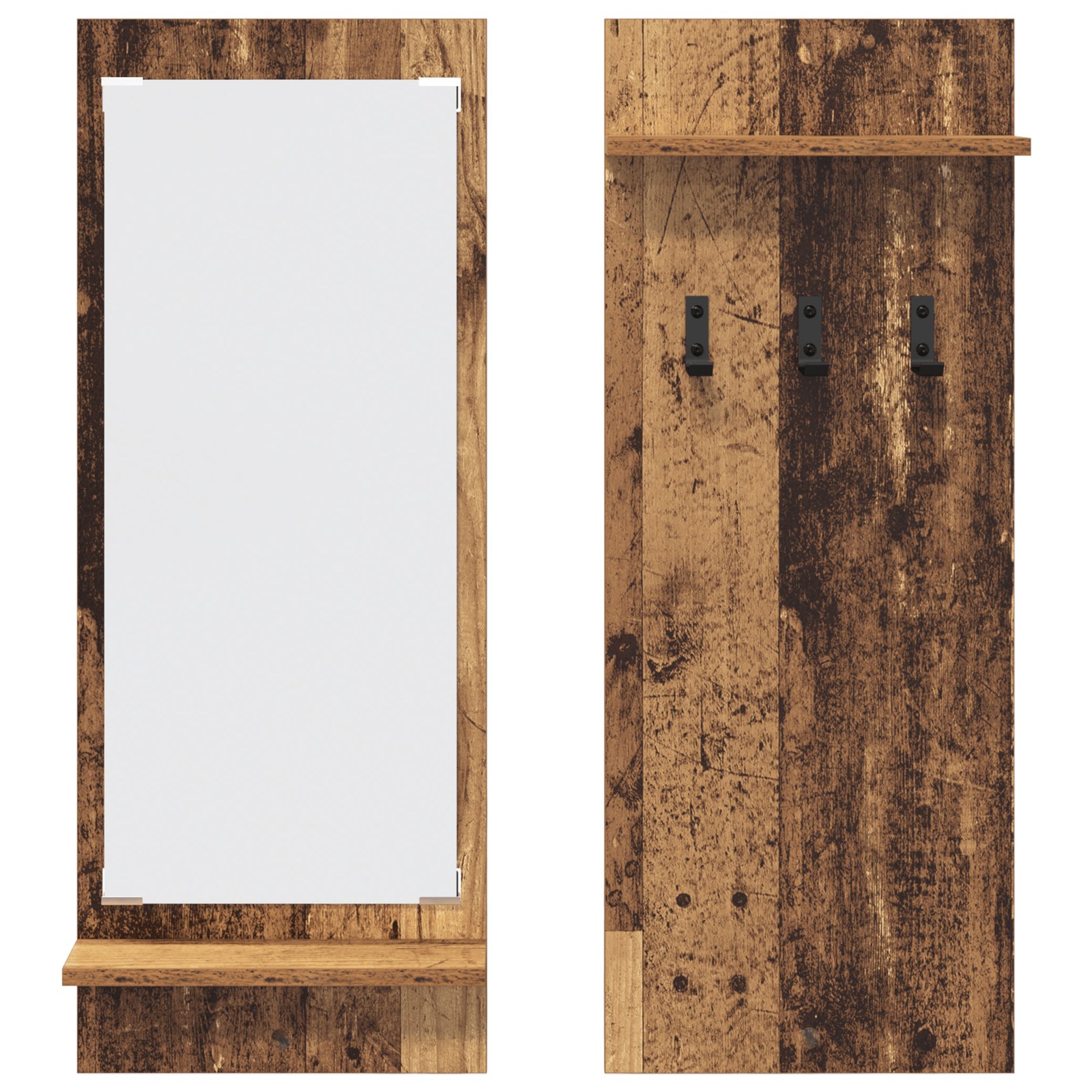 Racator de paltoane montat pe perete Lemn vechi 70 x 10 x 90 cm — imaginea 5