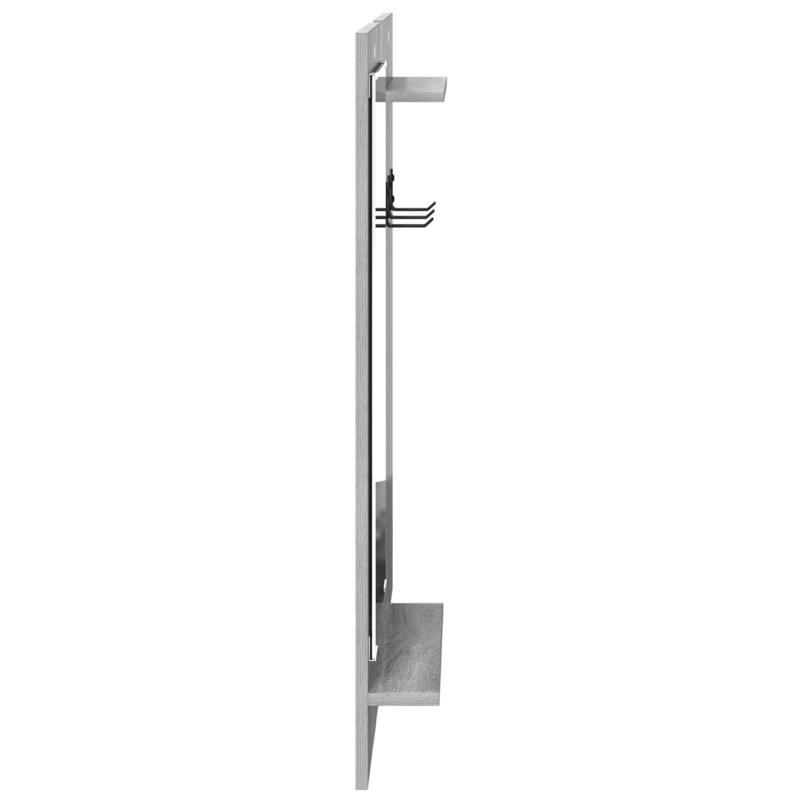 Racator de paltoane montat pe perete Gri sonoma 70 x 10 x 90 cm — imaginea 6