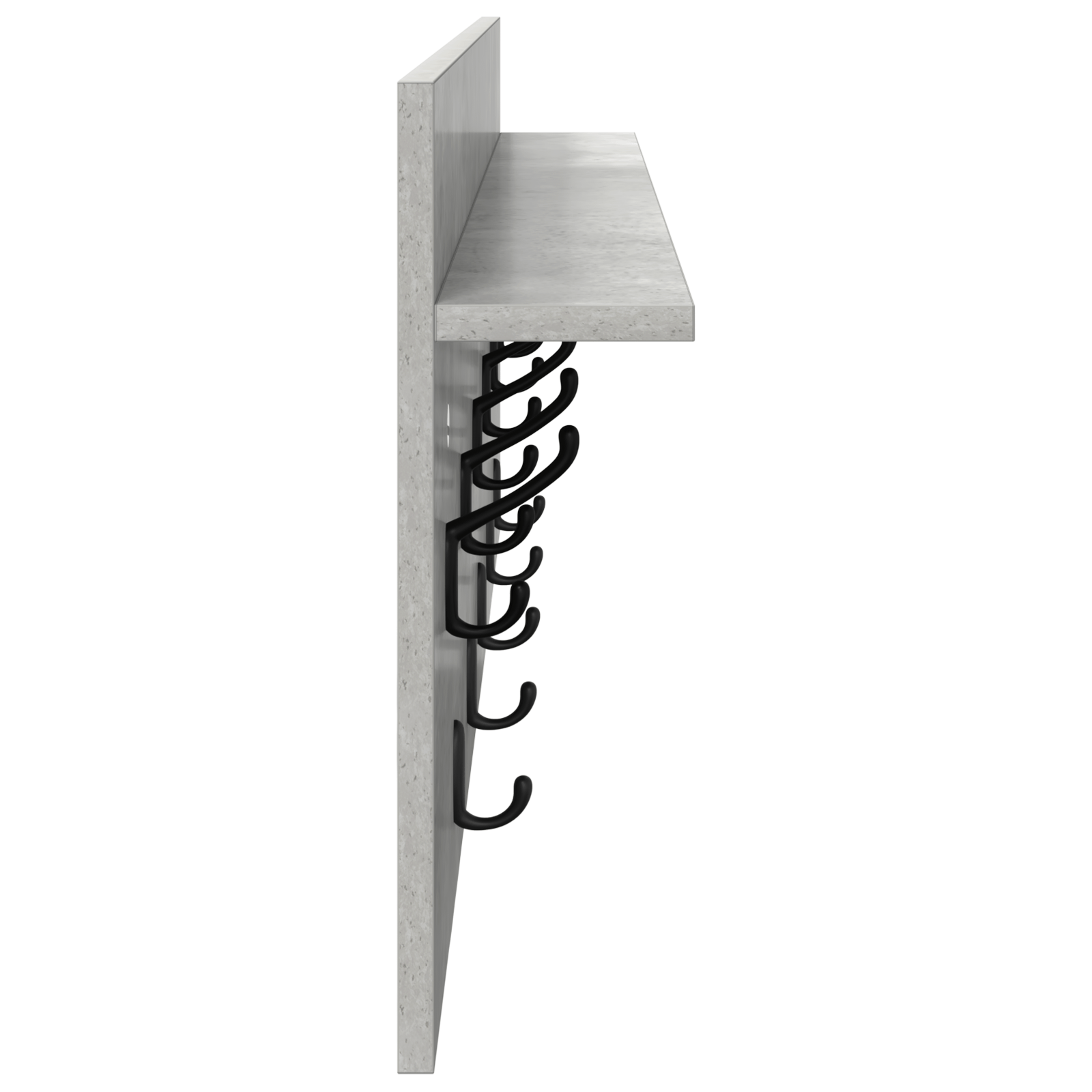 Racator de paltoane montat pe perete Gri beton 100 x 40 x 12 cm — imaginea 6