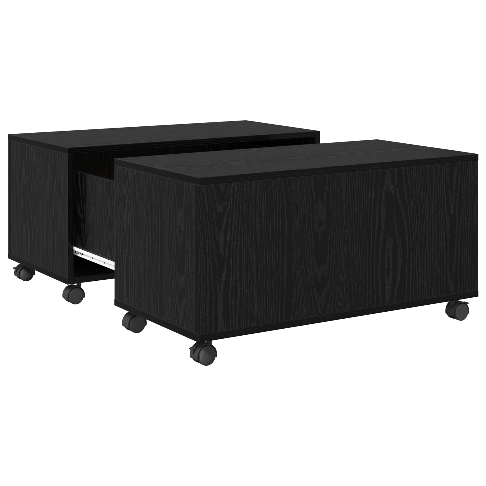 Masa de cafea Stejar negru 75 x 75 x 38 cm Lemn compozit — imaginea 5
