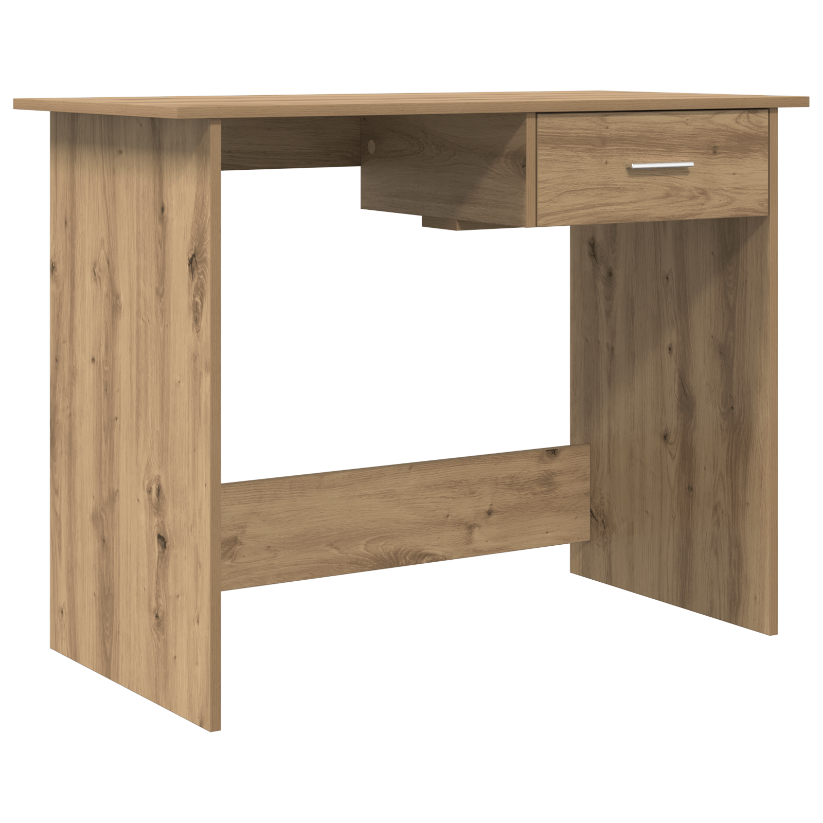 Birou cu sertar stejar artizanal 100 x 50 x 76 cm Lemn compozit — imaginea 2