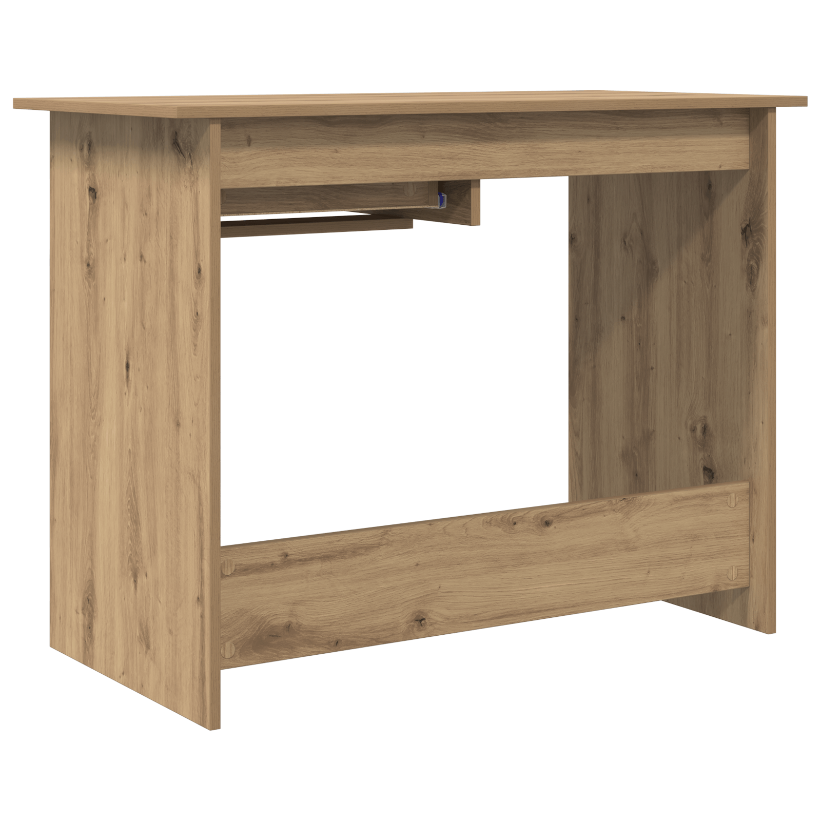 Birou cu sertar stejar artizanal 100 x 50 x 76 cm Lemn compozit — imaginea 8