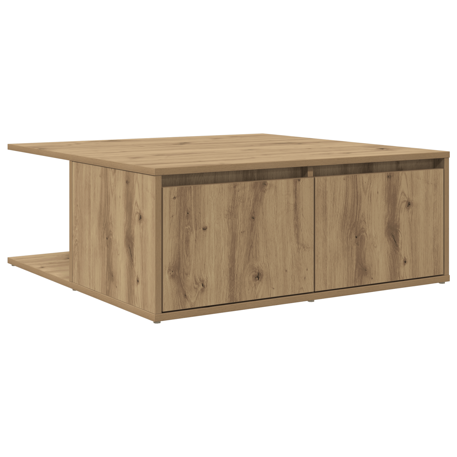 Masa de cafea stejar artizanal 80 x 80 x 31 cm Lemn compozit — imaginea 2