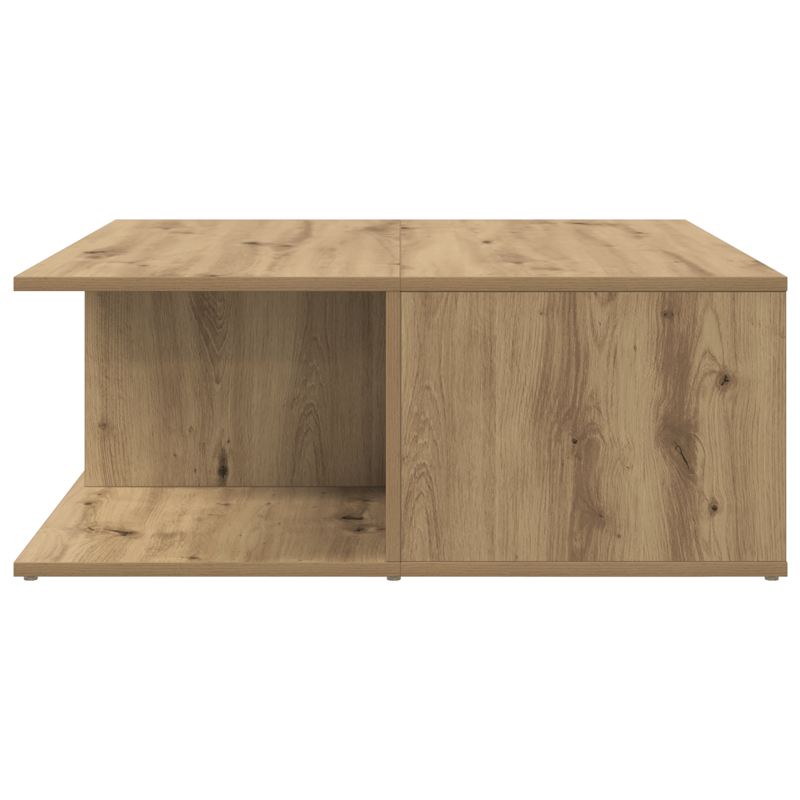 Masa de cafea stejar artizanal 80 x 80 x 31 cm Lemn compozit — imaginea 7