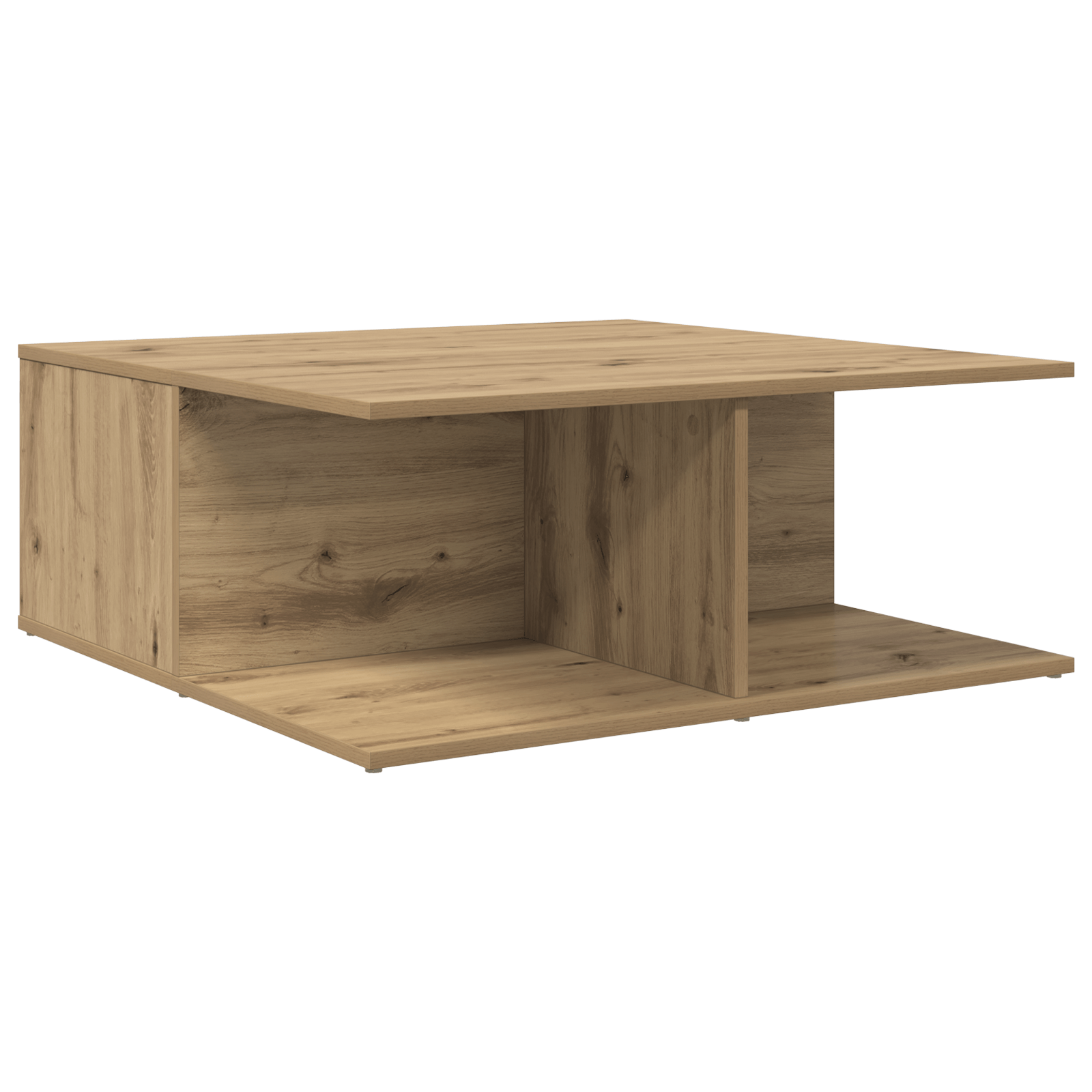Masa de cafea stejar artizanal 80 x 80 x 31 cm Lemn compozit — imaginea 8