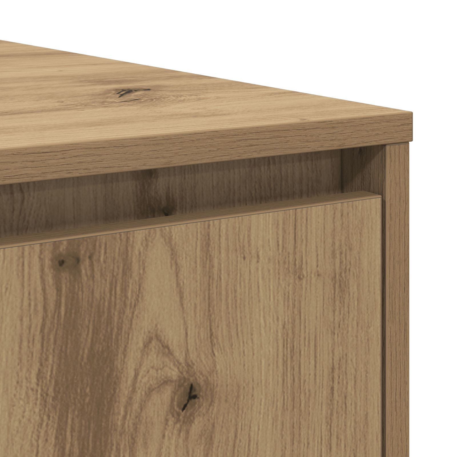 Masa de cafea stejar artizanal 80 x 80 x 31 cm Lemn compozit — imaginea 9