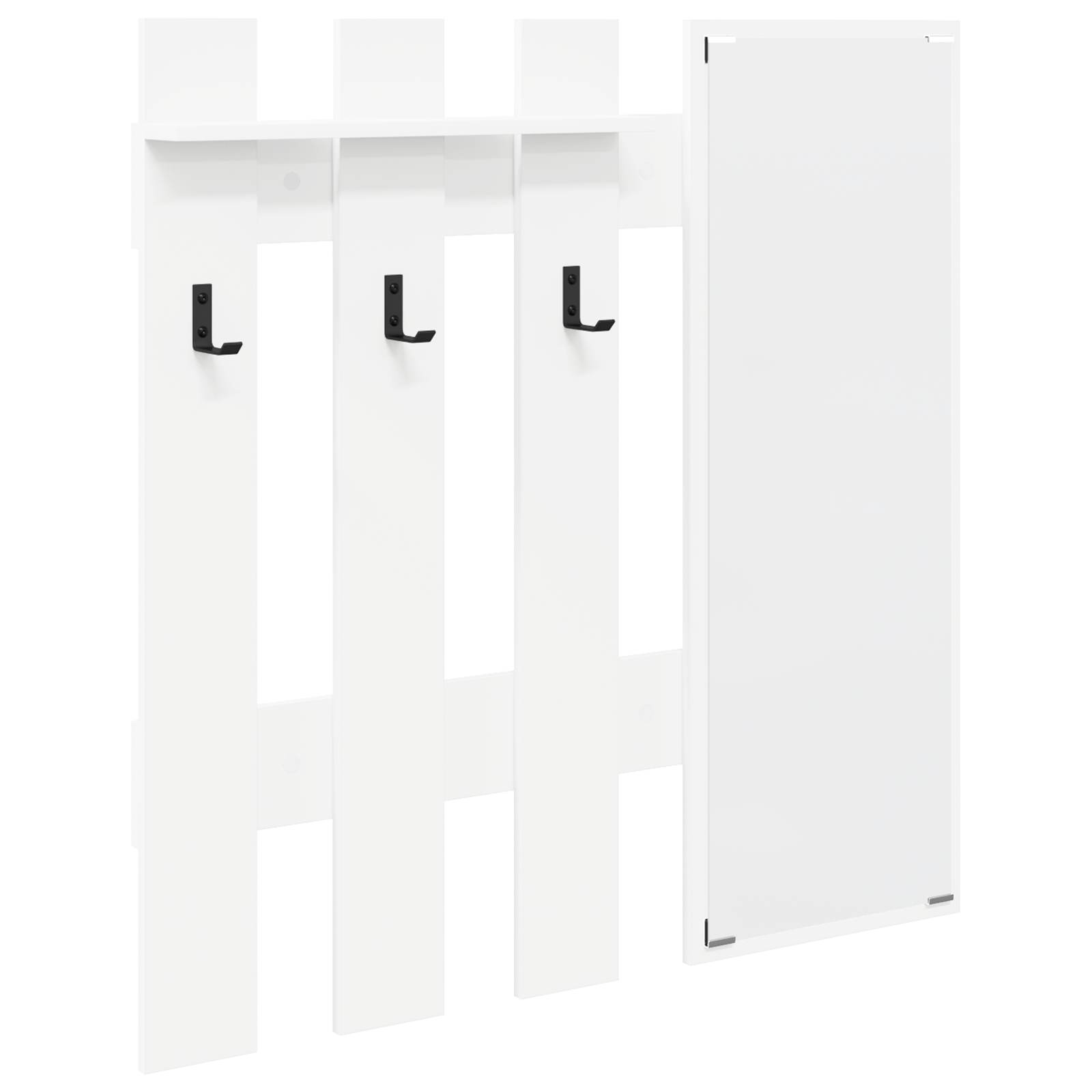 Racator de paltoane montat pe perete Alb 100 x 10 x 100 cm — imaginea 2