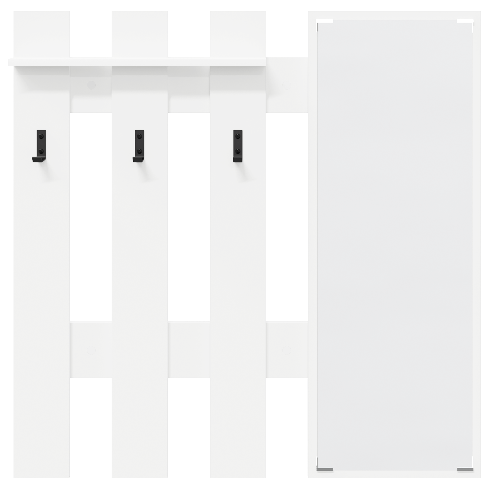 Racator de paltoane montat pe perete Alb 100 x 10 x 100 cm — imaginea 5