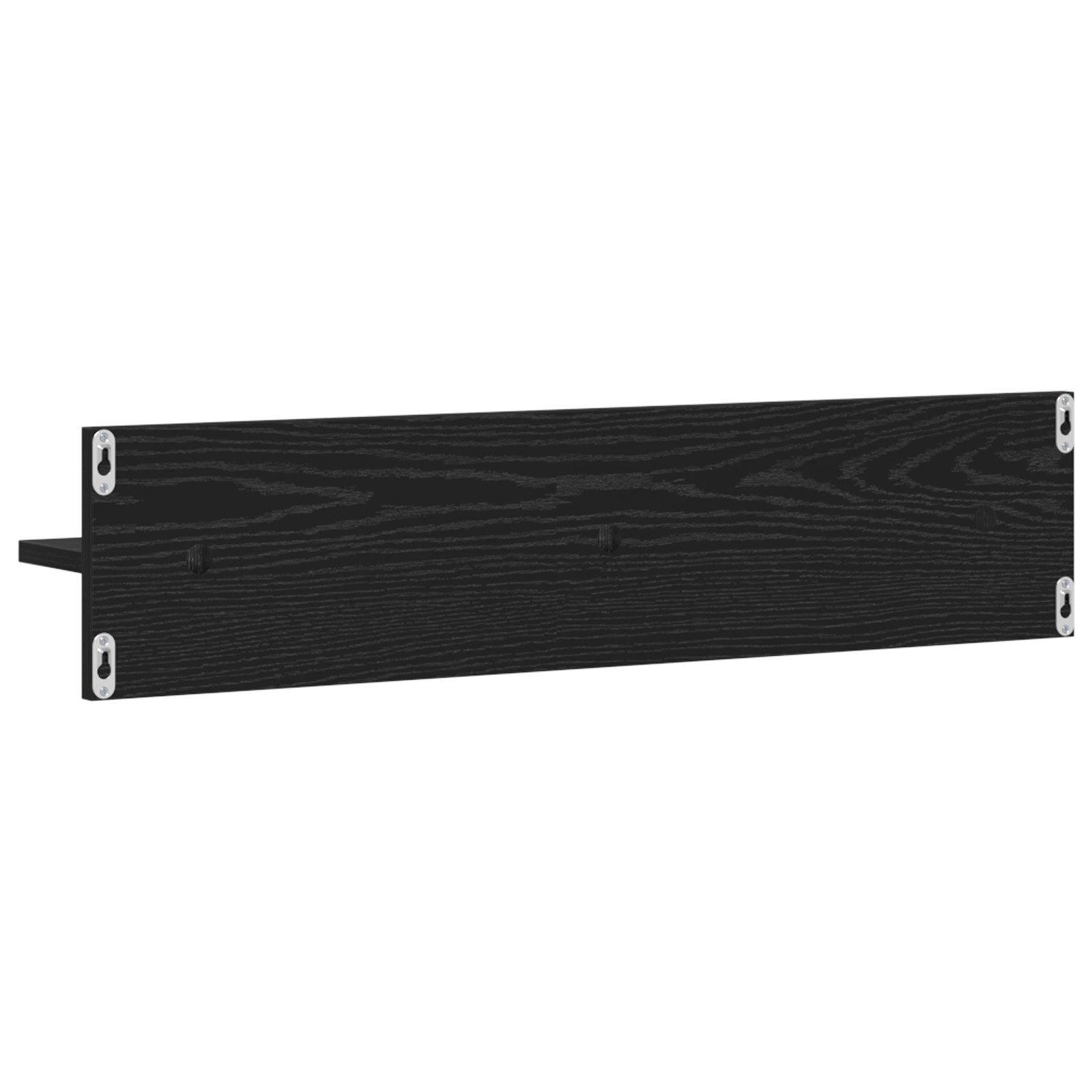 Semele de perete cu raft 2 pcs Stejar negru 80 x 11.5 x 18 cm — imaginea 8