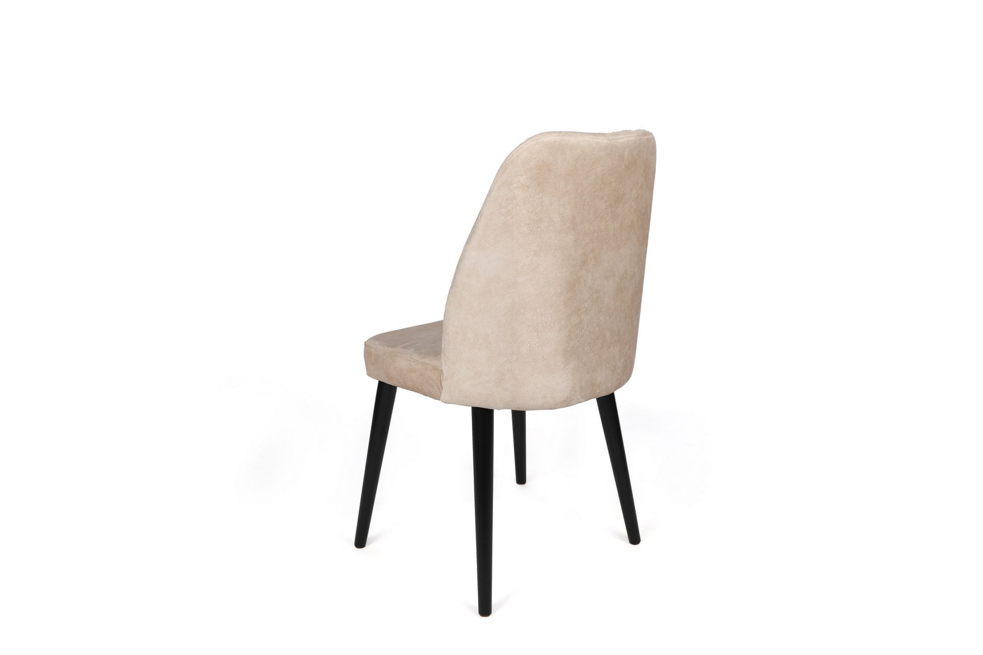 Set scaune, Hanah Home, catifea, crem si negru, 50x49x90 cm, picioare lemn — imaginea 3