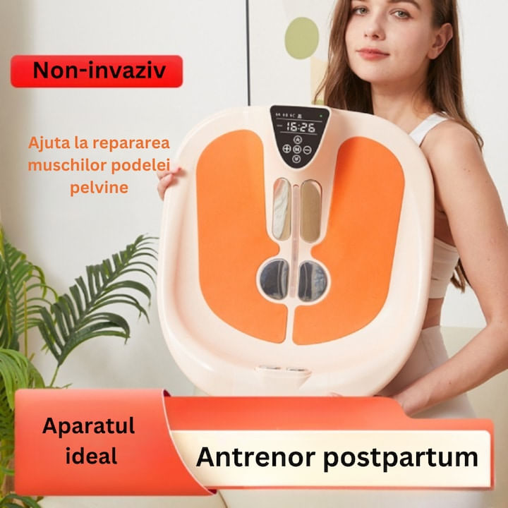 Stimulator muscular EMS portabil pentru antrenare podea pelvina, lifting fesier, tratament incontinenta urinara
