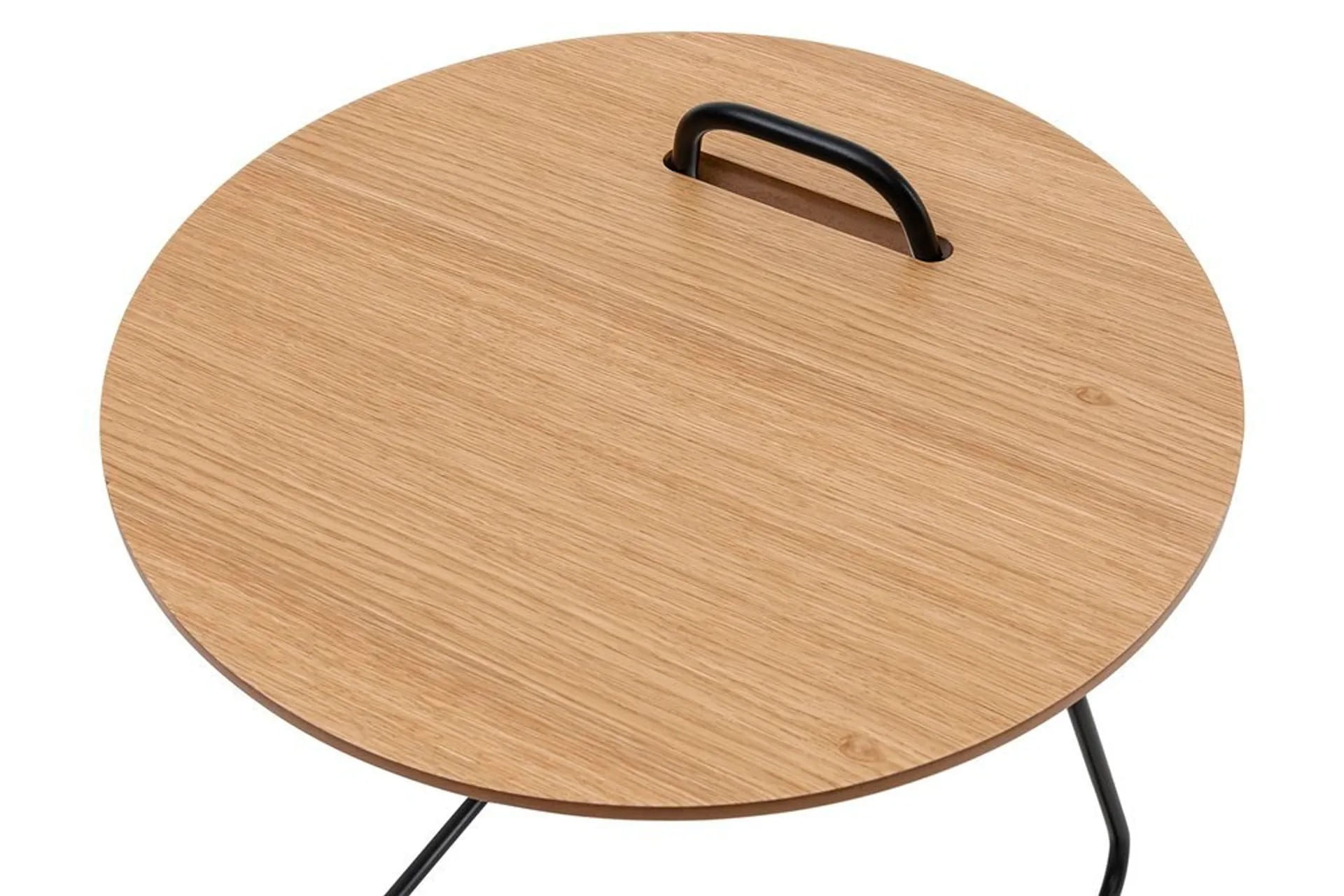 Set masute de cafea, Hanah Home, mdf, natural, 3 bucati, 45x59x45 cm — imaginea 11