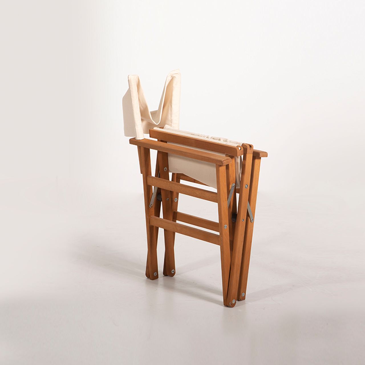Set masa si scaune gradina 3 piese, Hanah Home, lemn de carpen, crem — imaginea 5