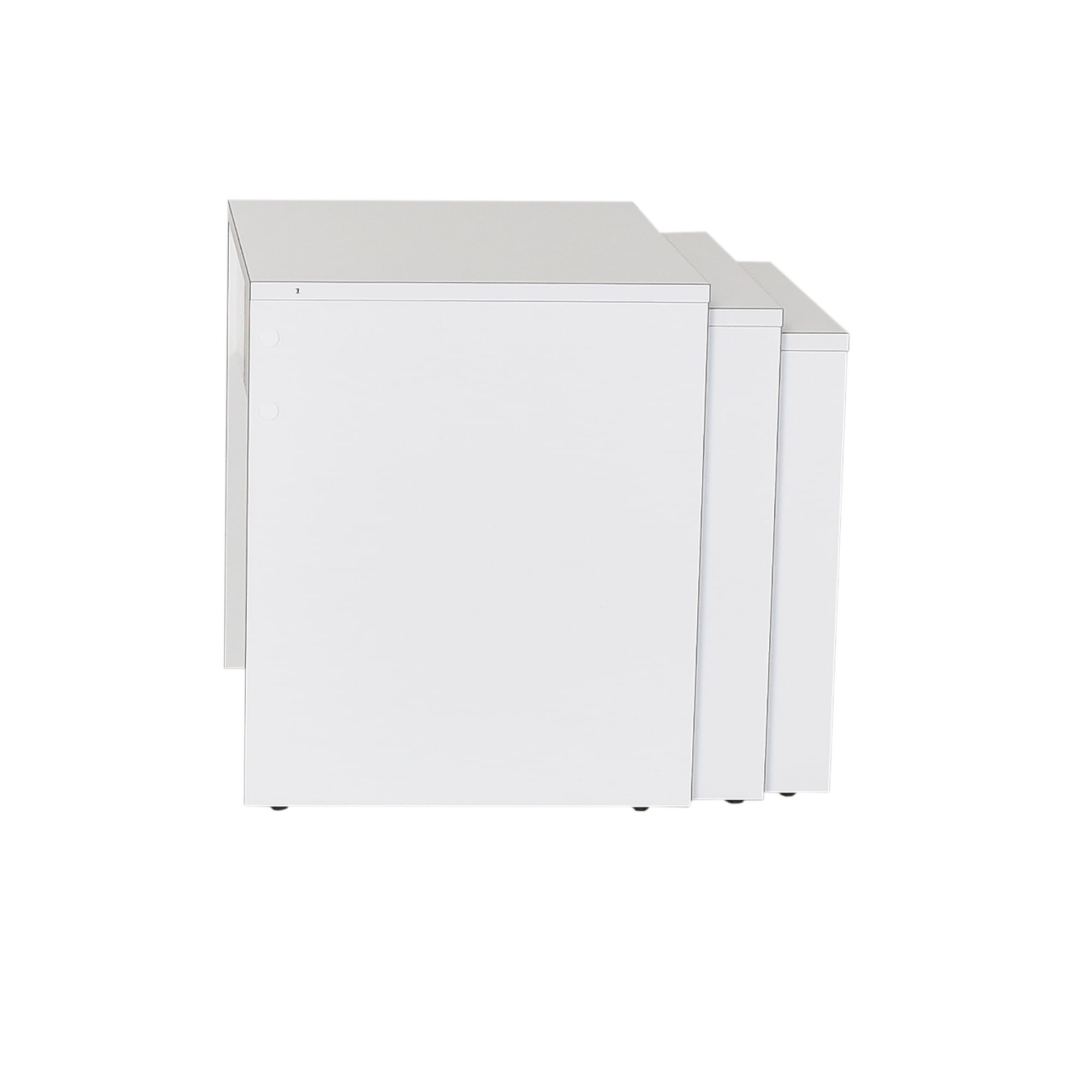 Set masute de cafea, Hanah Home, pal melaminat, alb, 45x42x36 cm, 50x45x38 cm, 55x47x40 cm — imaginea 4