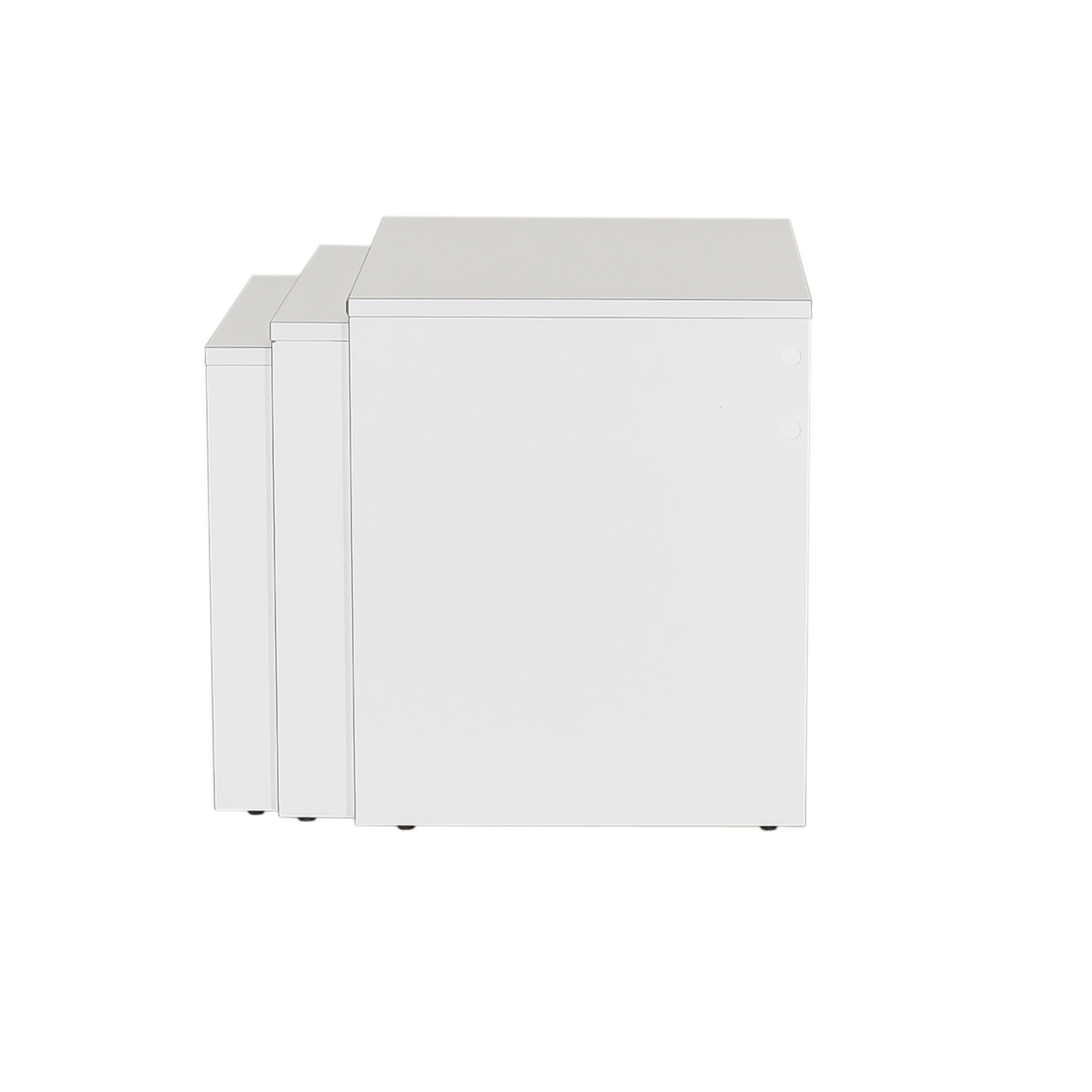Set masute de cafea, Hanah Home, pal melaminat, alb, 45x42x36 cm, 50x45x38 cm, 55x47x40 cm — imaginea 5