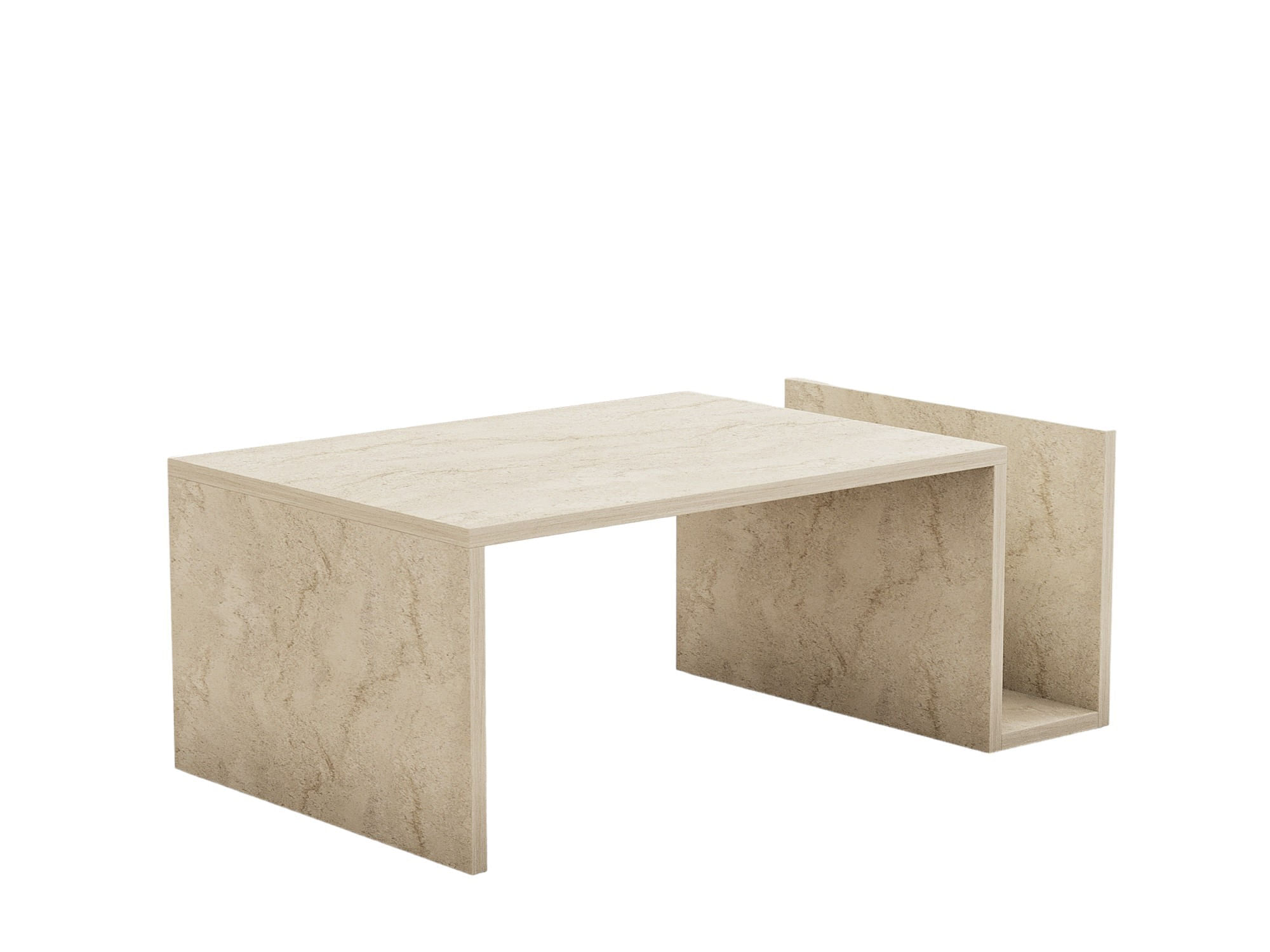Masuta de cafea, Hanah Home, pal melaminat, travertin, 86.8x50x32.4 cm