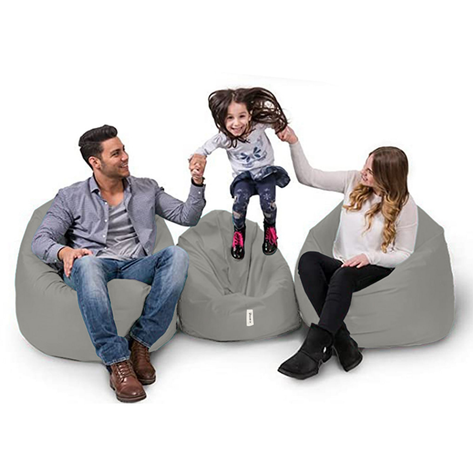 Puf de gradina, Hanah Home, poliester, fume, diametru 100 cm - 2 | YEO