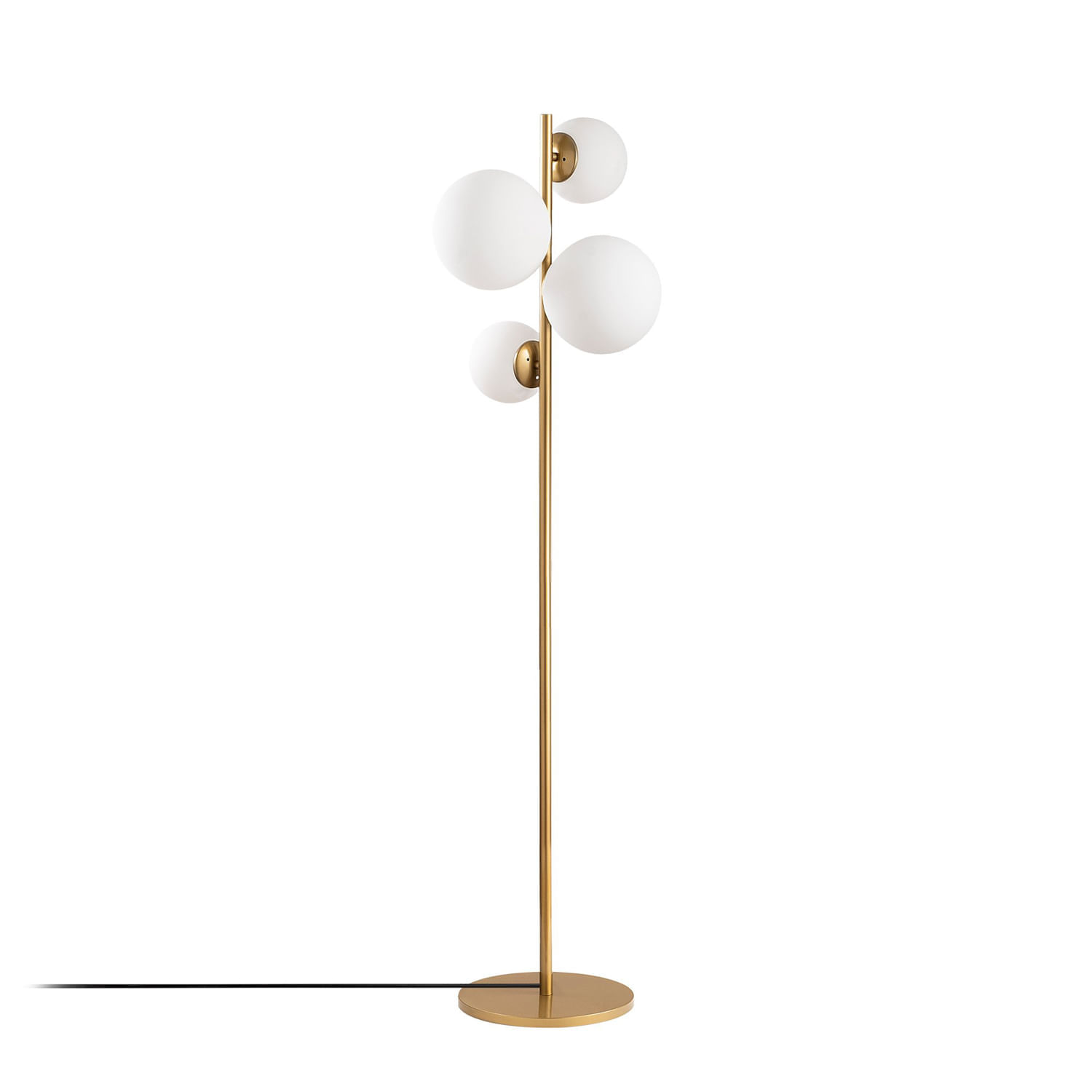 Lampadar, Opviq, metal, auriu, 33x33x162 cm