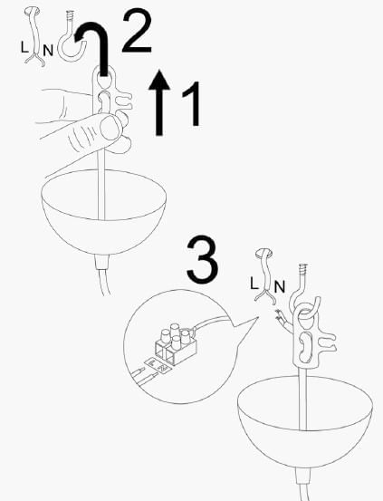 Lustra, Opviq, fier, negru cupru, diametru 17 cm, inaltime reglabila