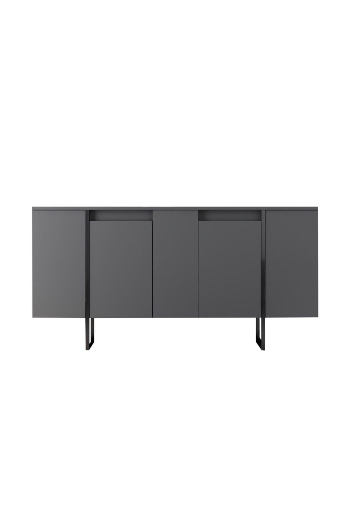 Consola, Hanah Home, pal melaminat, nuc si negru, 160x35x80 cm, 618BLY1175 - 2 | YEO