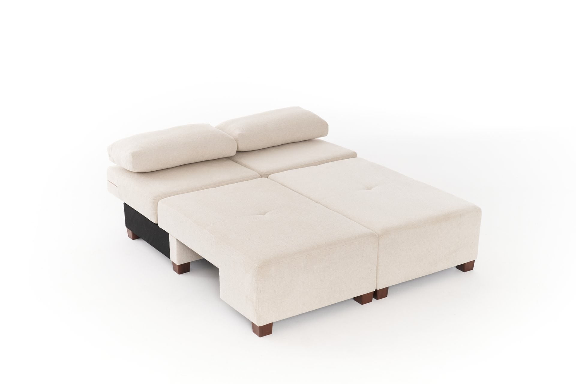 Canapea extensibila 3 locuri, Atelier Del Sofa, chenille, crem, 233x93x83 cm - 2 | YEO