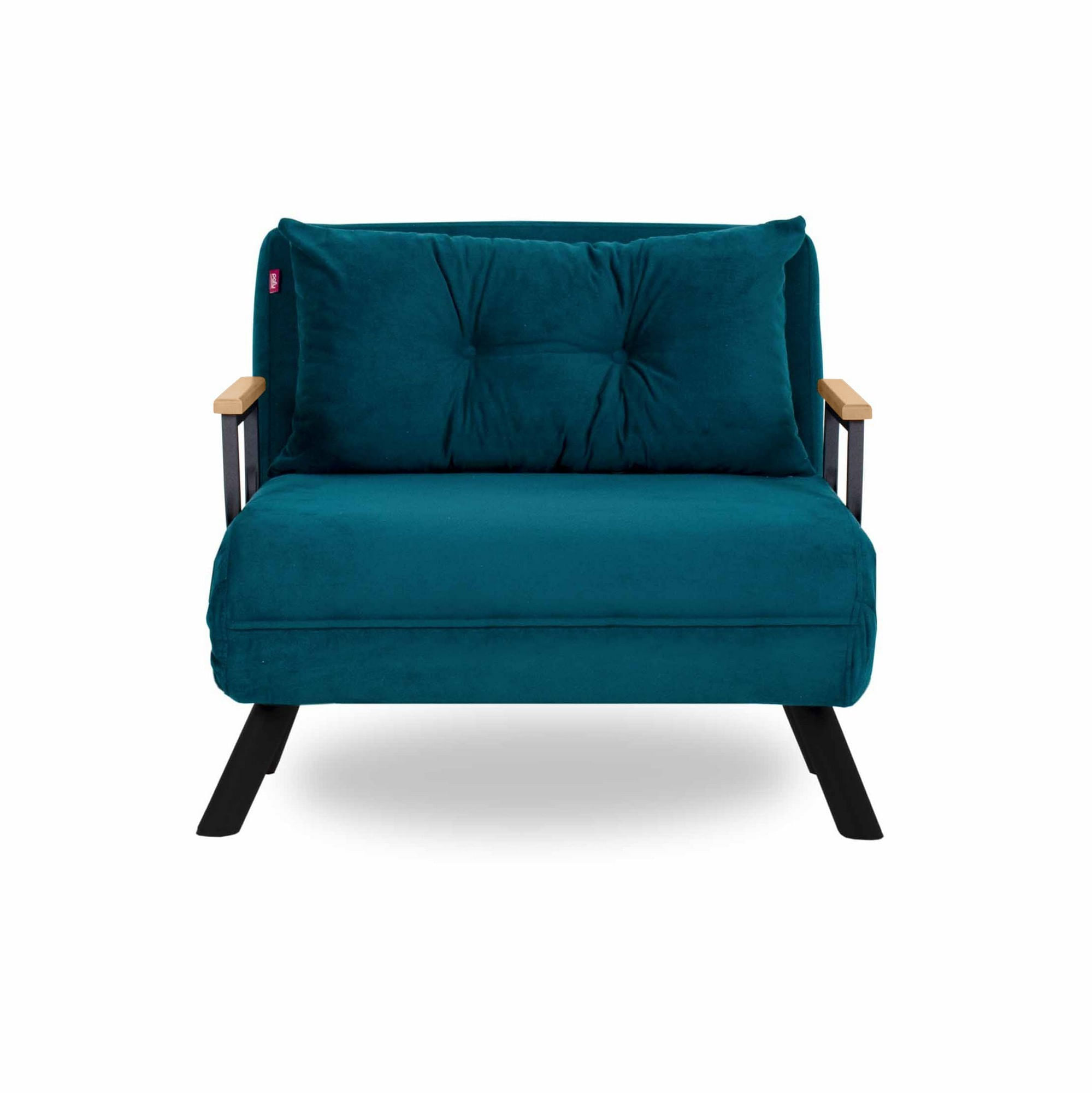 Canapea extensibila, Hanah Home, metal, verde petrol, 175x60 cm - 4 | YEO