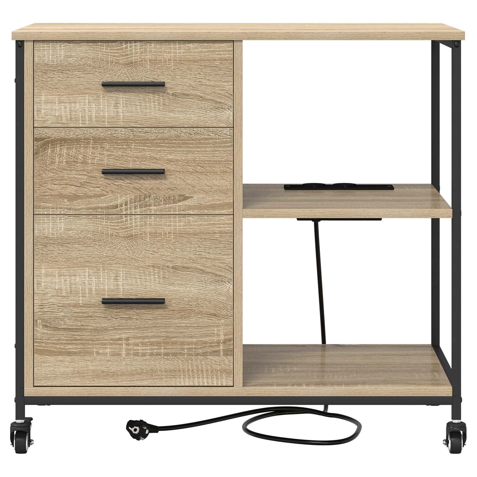 Dulap de birou Stejar sonoma 76 x 41 x 72 cm Lemn compozit — imaginea 5