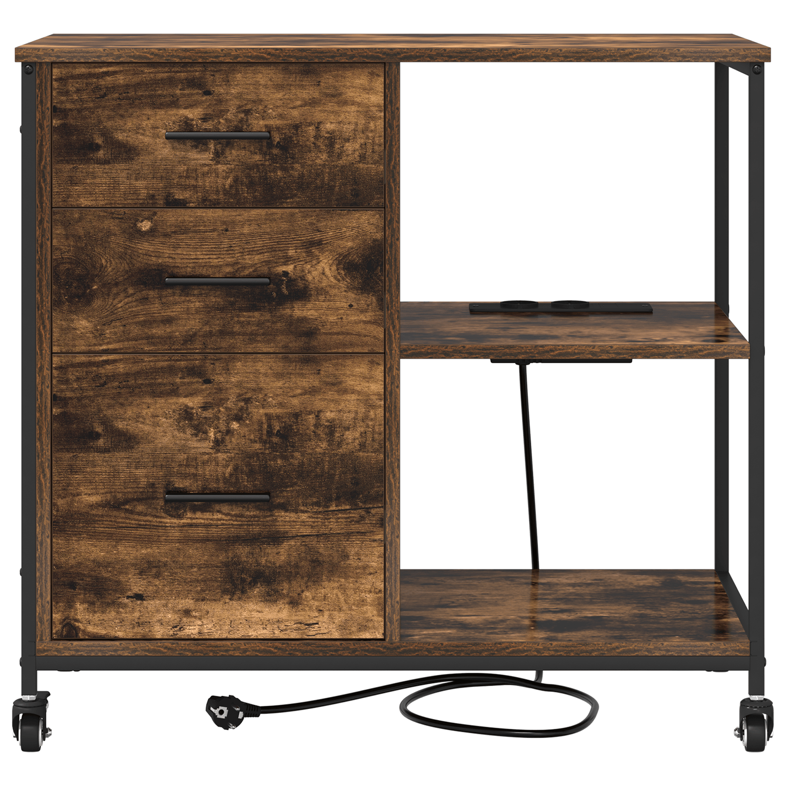 Dulap de birou Stejar afumat 76 x 41 x 72 cm Lemn compozit — imaginea 5