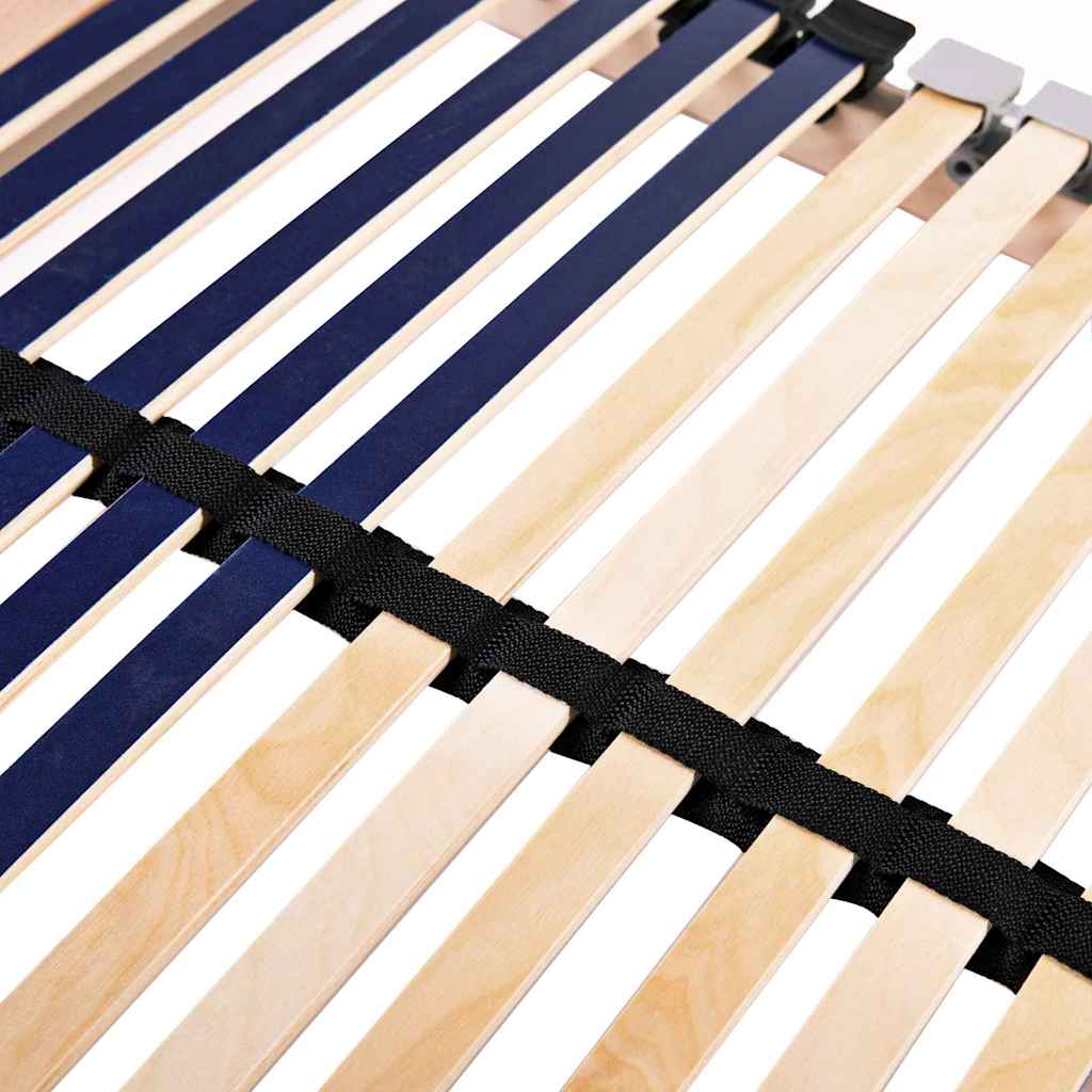 Somiera pat Manual Maro 80 x 190 cm Lemn si Metal — imaginea 4
