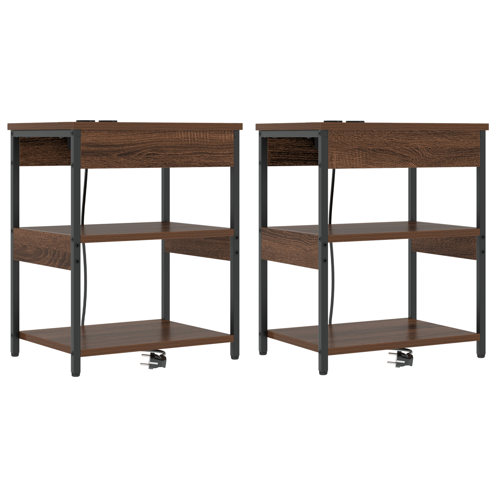 Noptiere 2 pcs Stejar brun 41 x 31 x 51 cm Lemn compozit — imaginea 2