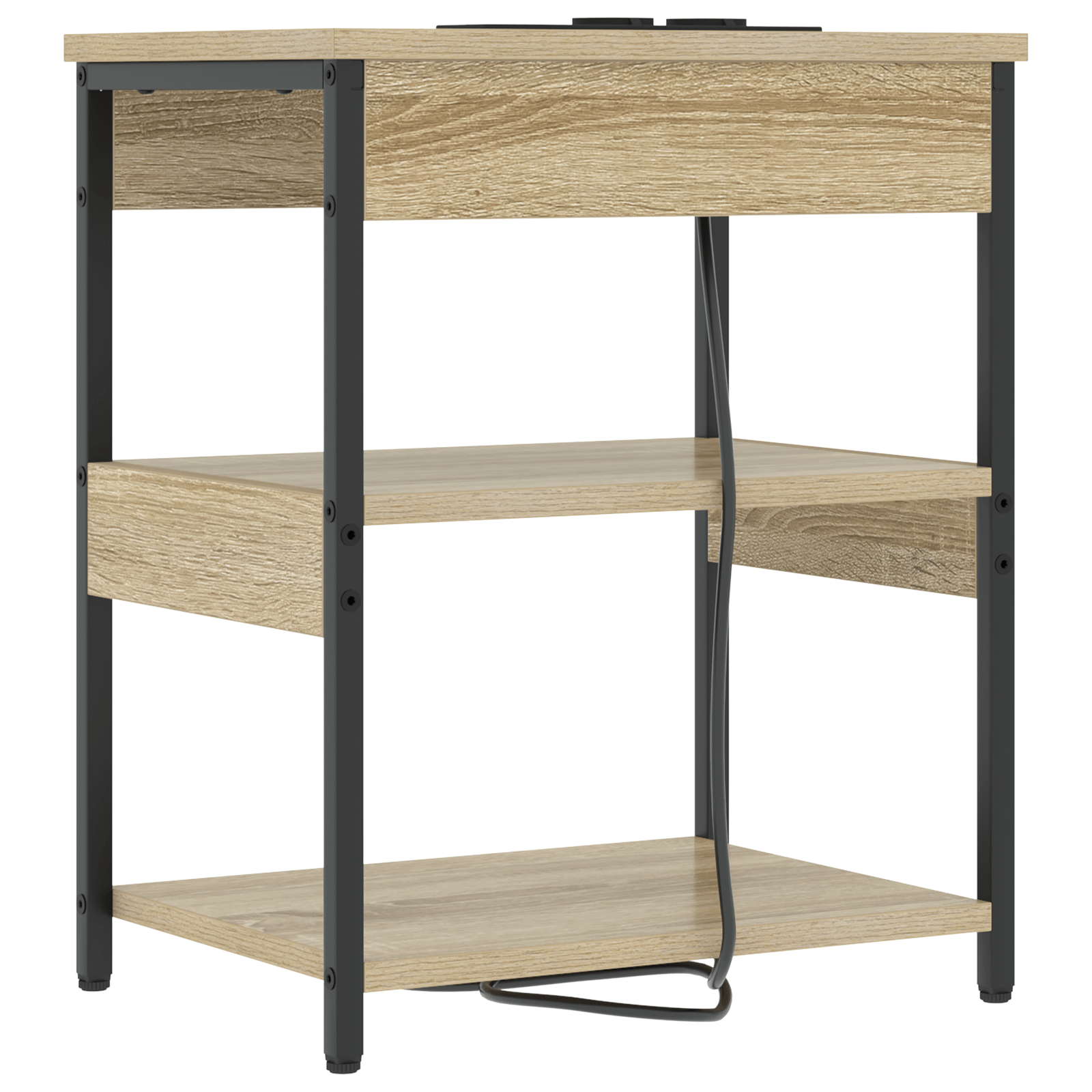 Noptiere 2 pcs Stejar sonoma 41 x 31 x 51 cm Lemn compozit — imaginea 8