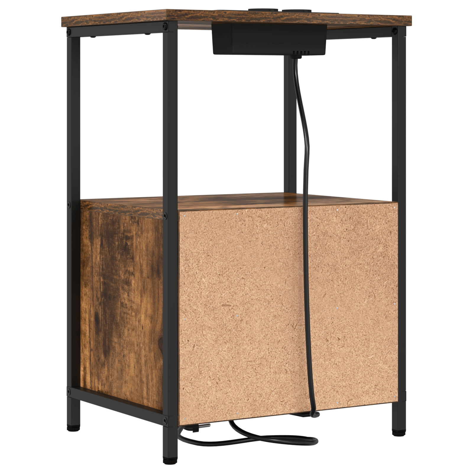 Cabinet de noptiere cu statie de incarcare Stejar afumat — imaginea 8