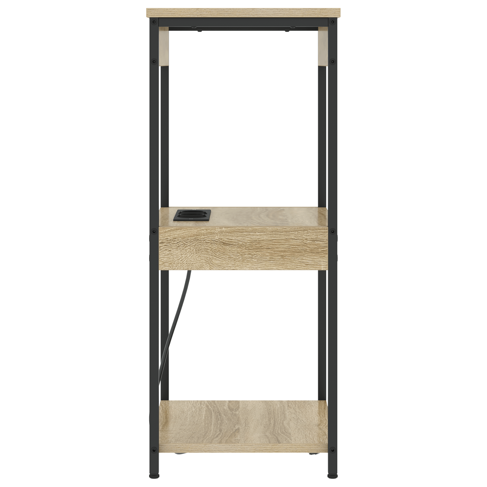 Cabinet de noptiere cu statie de incarcare Stejar sonoma — imaginea 6