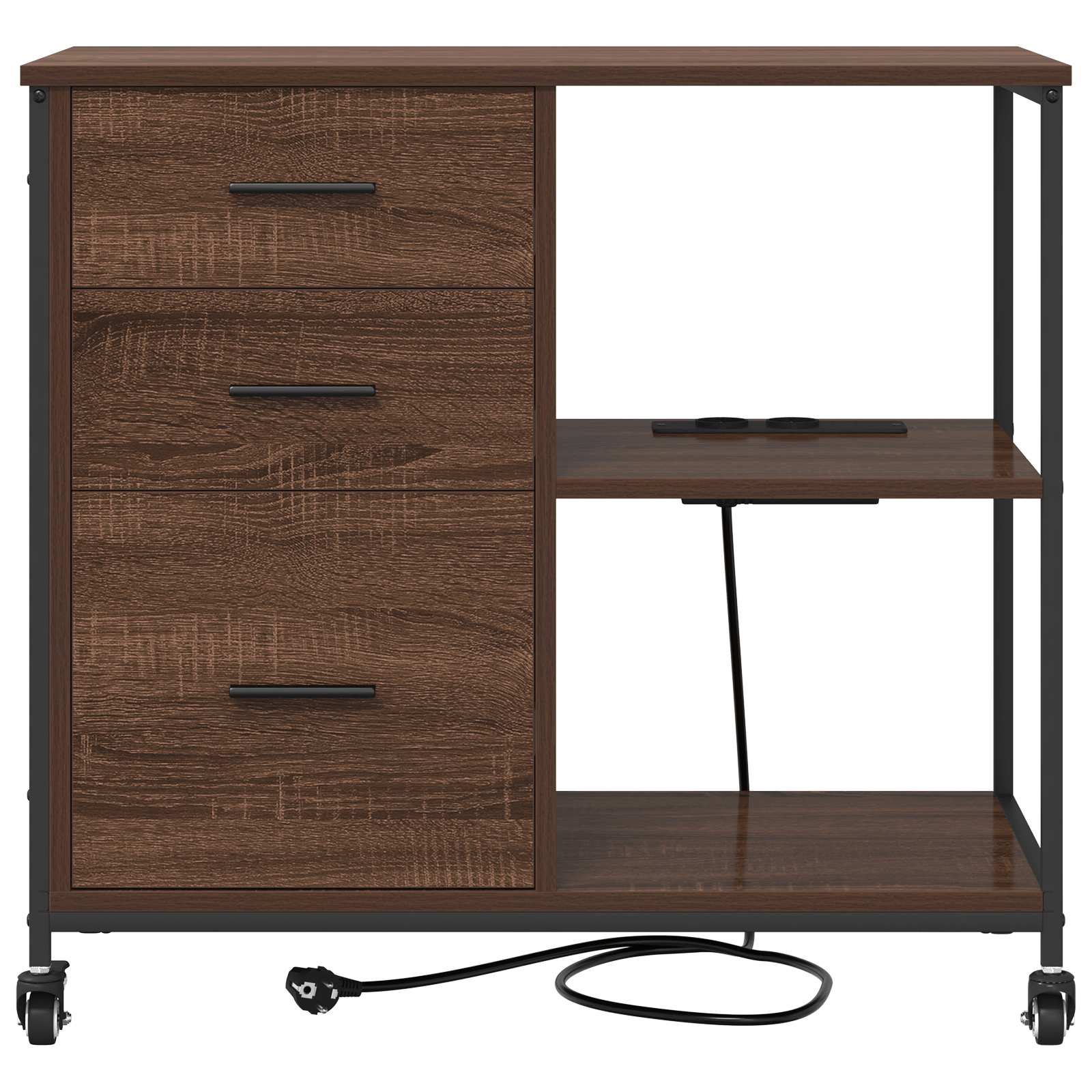 Dulap de birou Stejar brun 76 x 41 x 72 cm Lemn compozit — imaginea 5