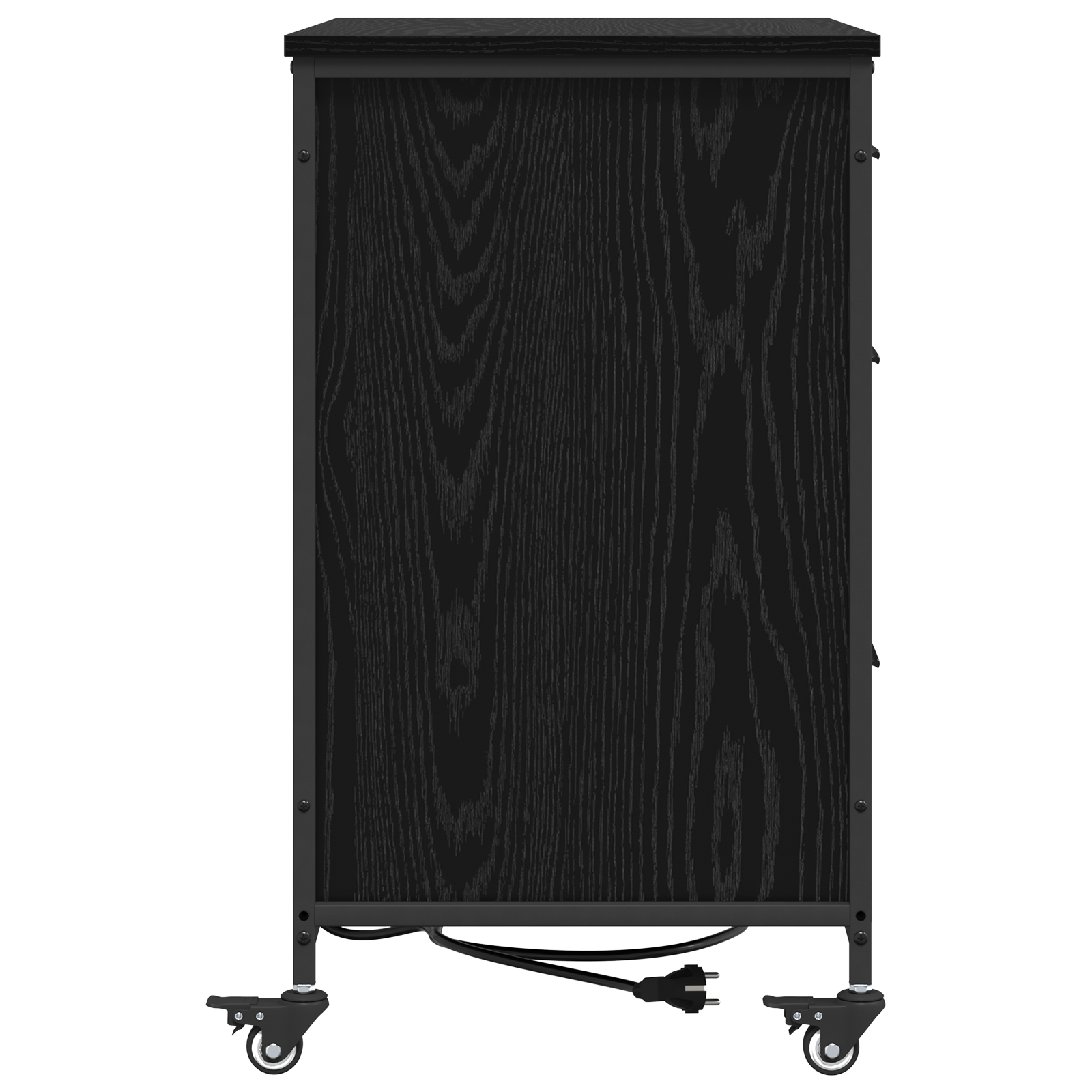 Dulap de birou Stejar negru 76 x 41 x 72 cm Lemn compozit — imaginea 6